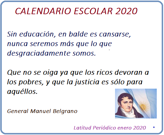 CALENDARIO 2020